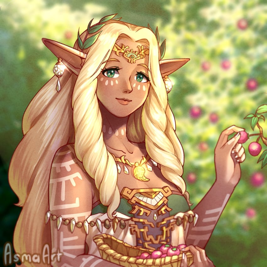 sonia (the legend of zelda and 1 more) drawn by asma_art