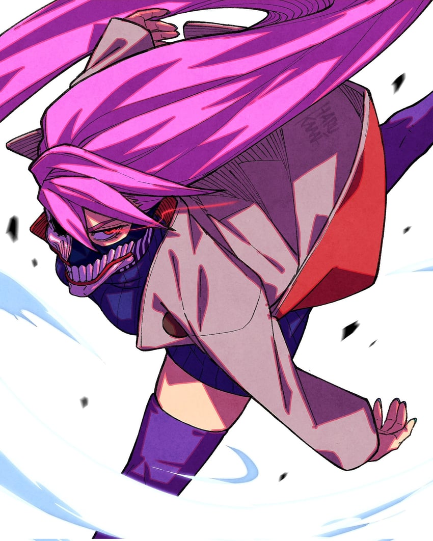 shiratori aira and acrobatic silky (dandadan) drawn by harukamiart