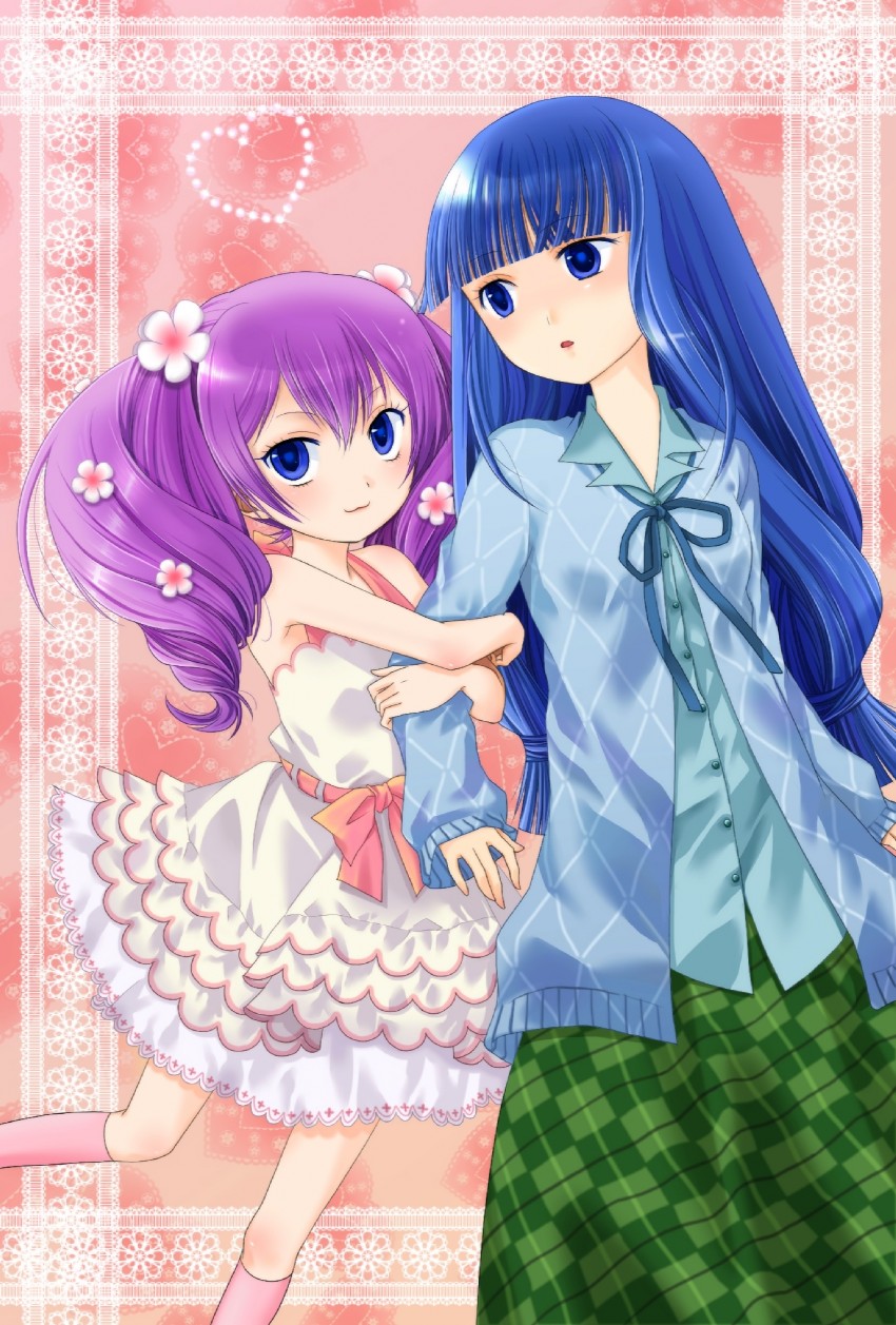 roomi and kotomi (bokujou monogatari and 2 more) drawn by okitsune_(okitsune-sama)