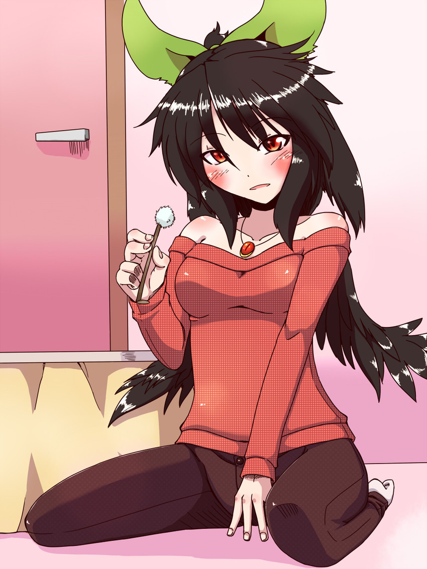 reiuji utsuho (touhou) drawn by kurozako