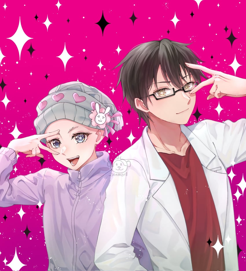 amamiya gorou and tendouji sarina (oshi no ko) drawn by sen_(senmzr8)