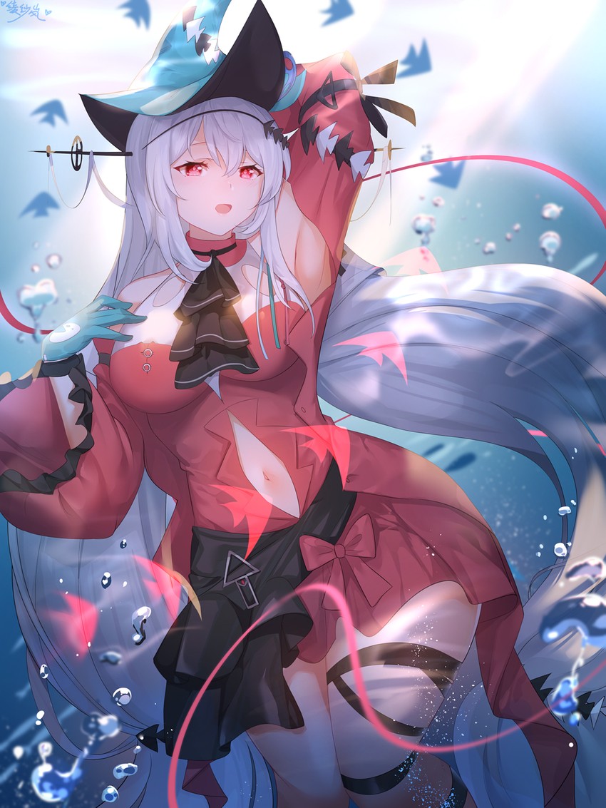 skadi and skadi the corrupting heart (arknights) drawn by lingshalan
