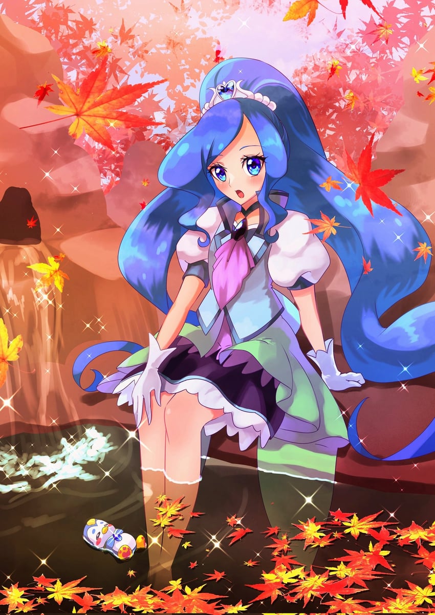 sawaizumi chiyu, cure fontaine, and pegitan (precure and 1 more) drawn by omega_takai