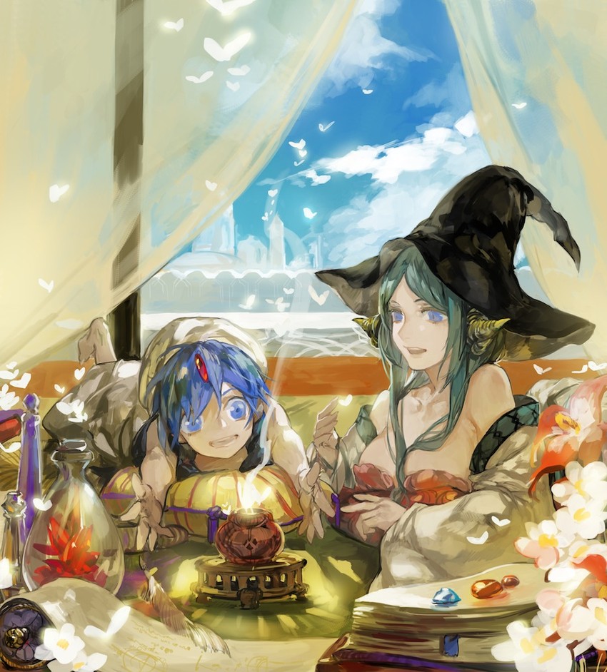 aladdin and yamuraiha (magi the labyrinth of magic) drawn by noir_(ibaraki)