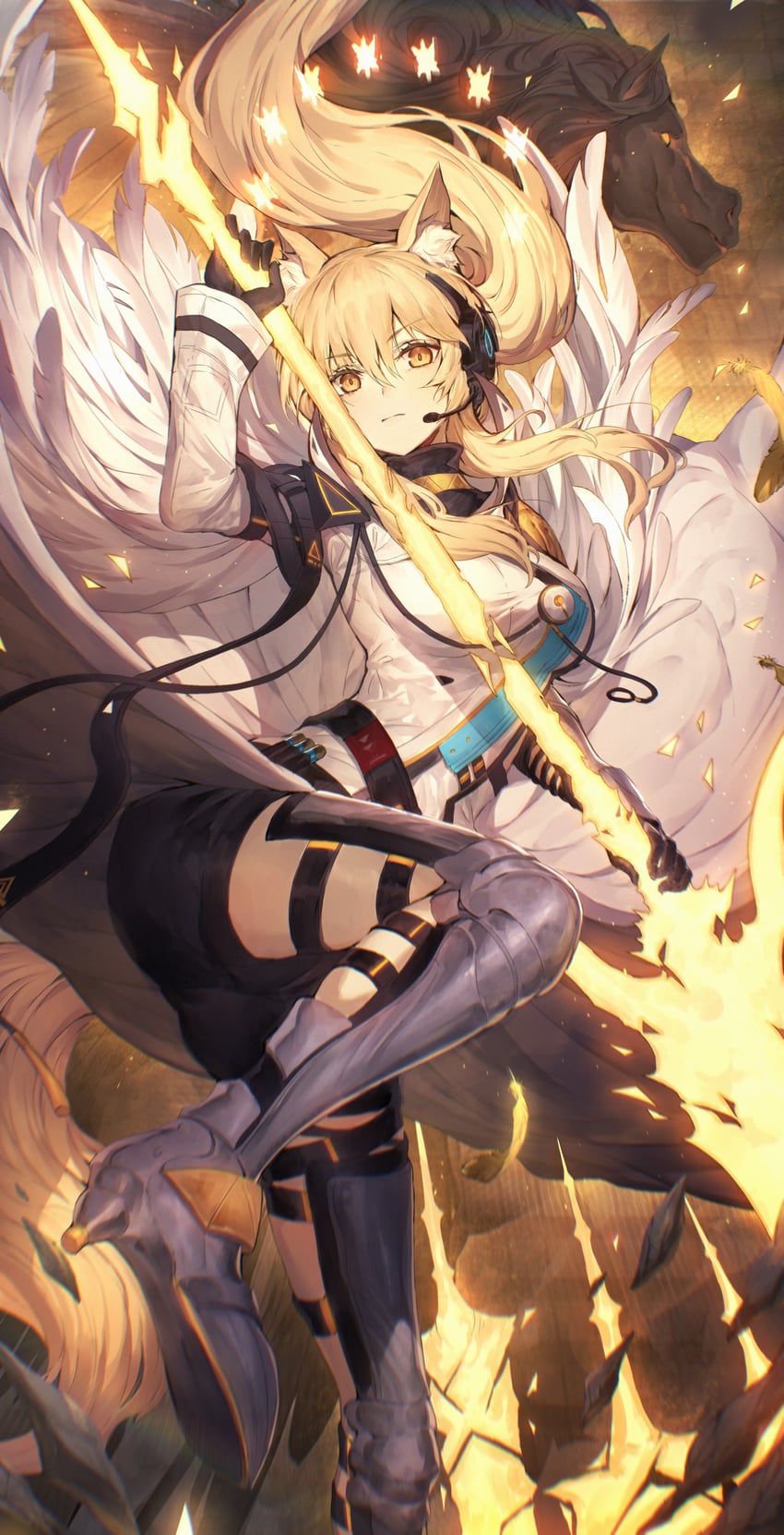nearl and nearl the radiant knight (arknights) drawn by takeno_(hashi_falcon)