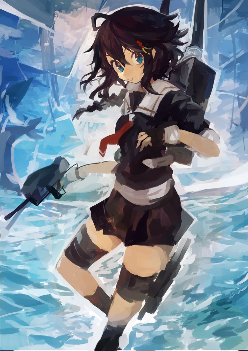 shigure and shigure kai ni (kantai collection) drawn by kaamin_(mariarose753)