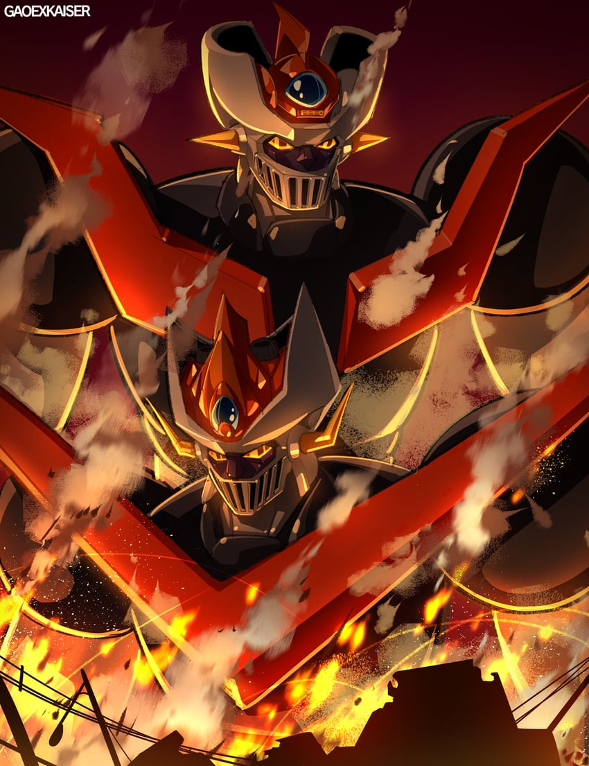 mazinger z and great mazinger (mazinger) drawn by gao_ex_kaiser