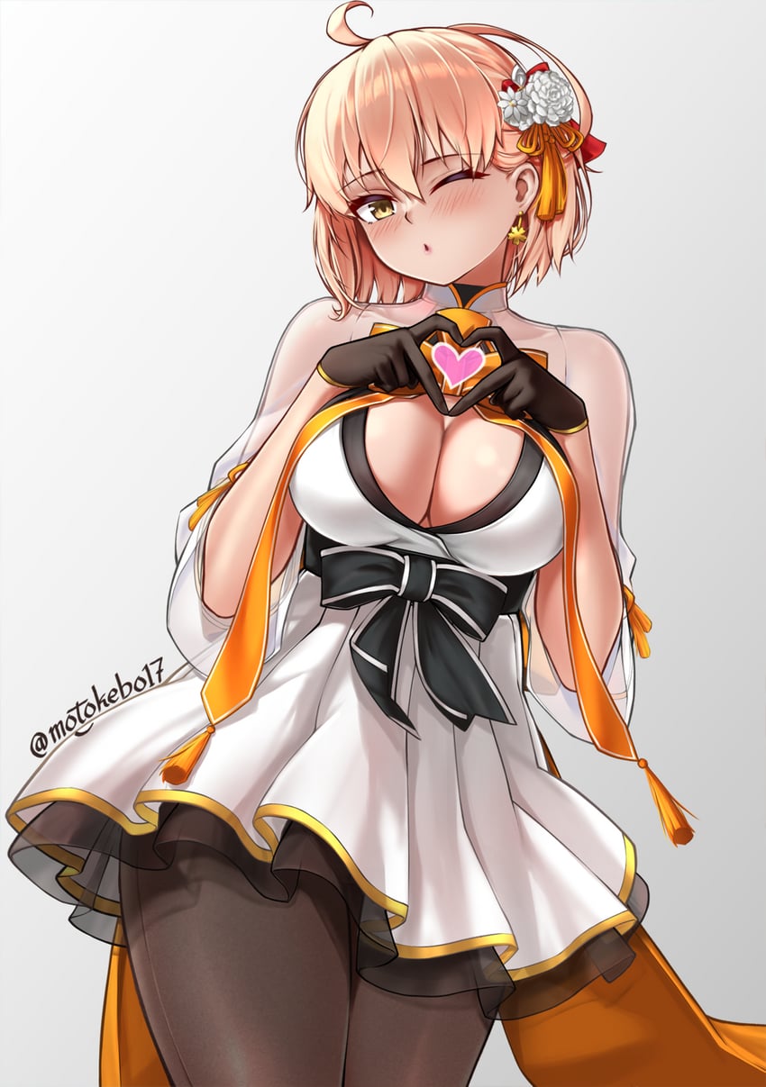 okita souji (fate and 1 more) drawn by motokebo17