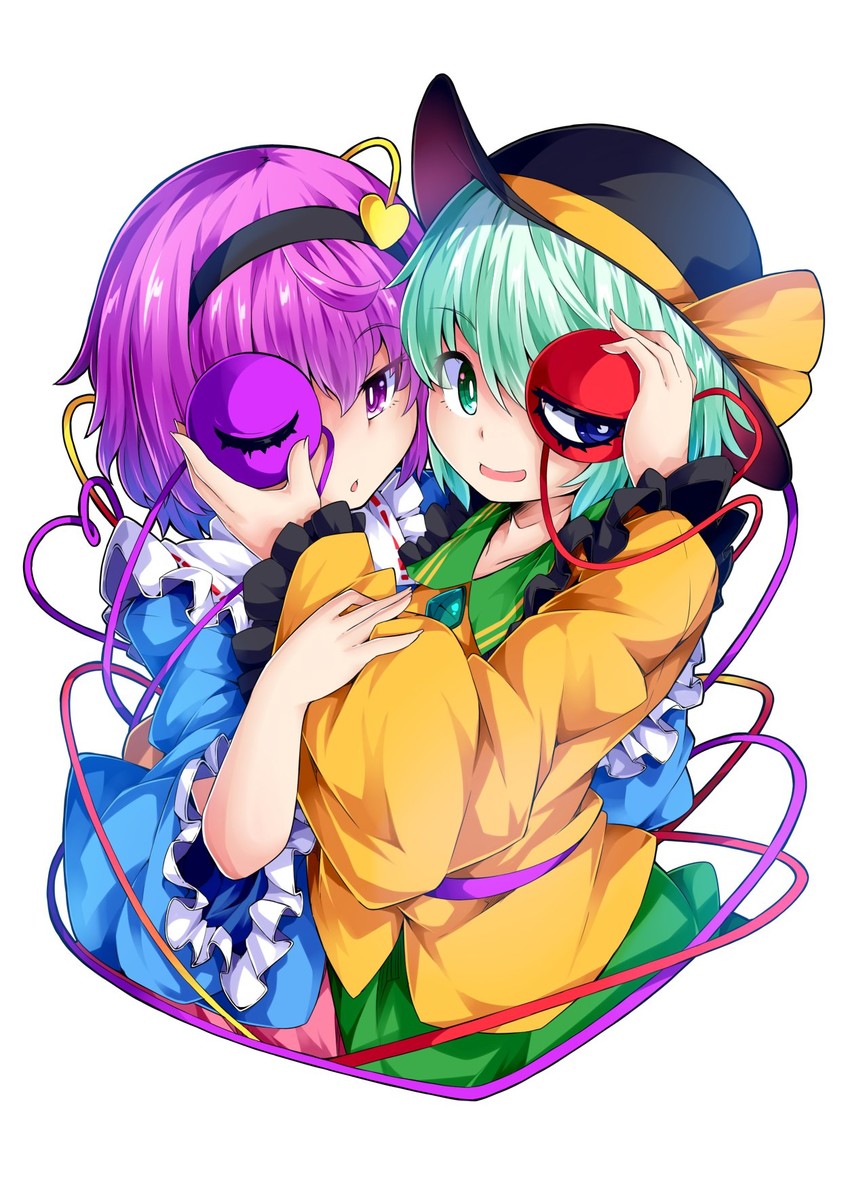 komeiji koishi and komeiji satori (touhou) drawn by ishimu