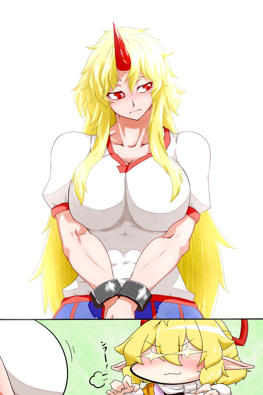 mizuhashi parsee and hoshiguma yuugi (touhou) drawn by yuuki_(yukigeshou_hyouka)