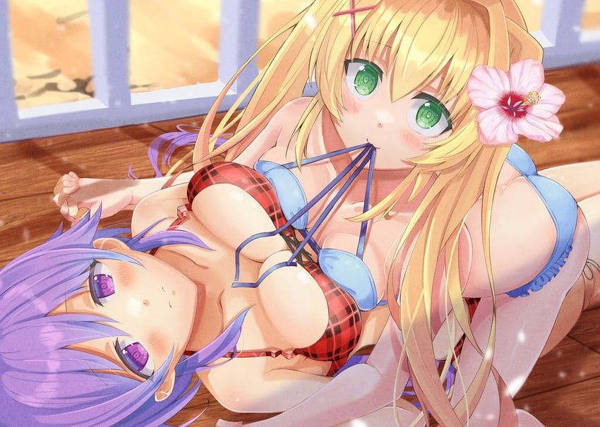 tsumugi wenders and mizuori shizuku (summer pockets) drawn by mu-chu