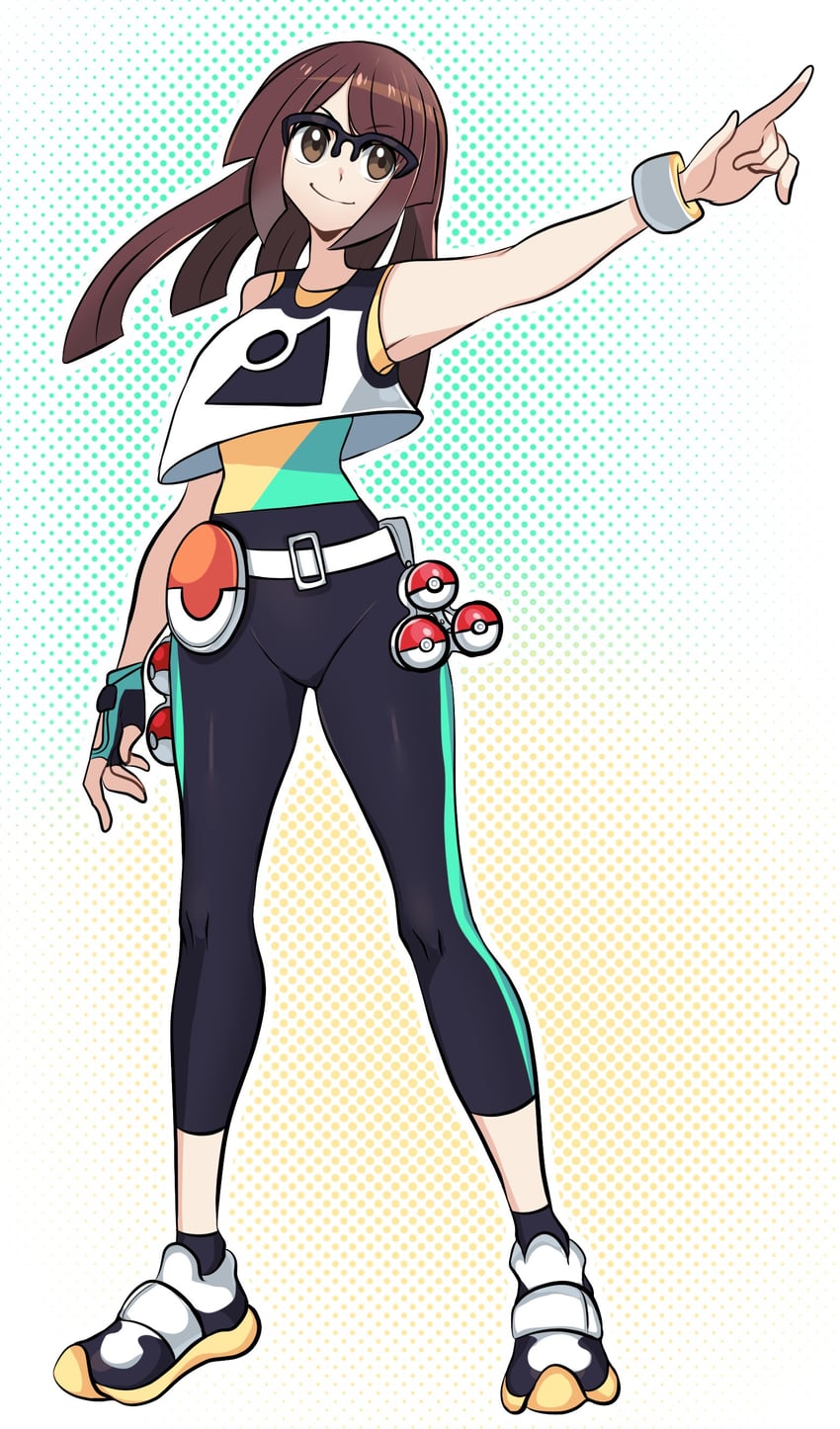 female protagonist (pokemon and 1 more) drawn by missandydandy