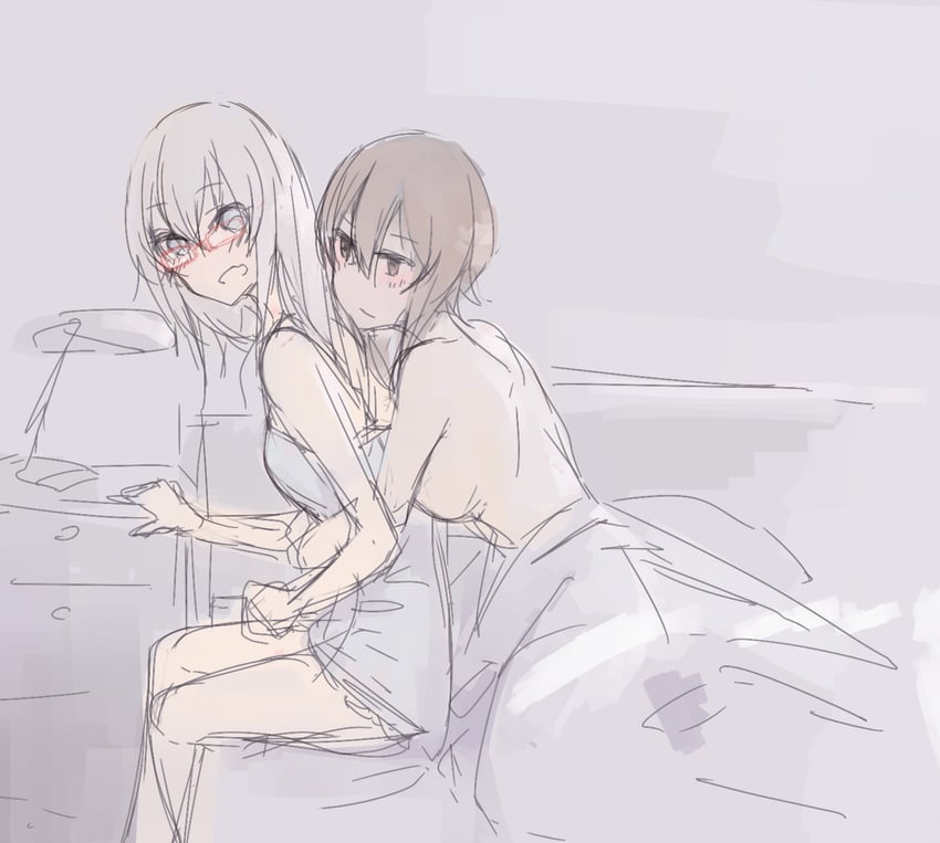 nishizumi maho and itsumi erika (girls und panzer) drawn by caedeimo