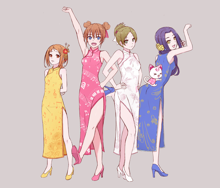 houjou hibiki, minamino kanade, kurokawa eren, shirabe ako, seiren, and 1 more (precure and 1 more) drawn by unpale