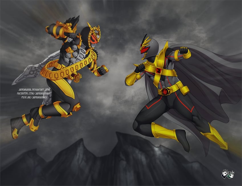 ohma zi-o and lord drakkon (kamen rider and 2 more) drawn by jadenkaiba
