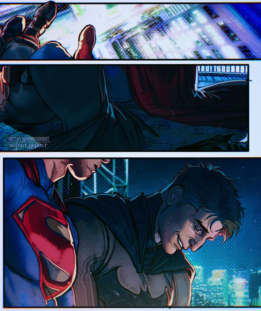 batman, superman, clark kent, and bruce wayne (dc comics and 2 more) drawn by umikochannart