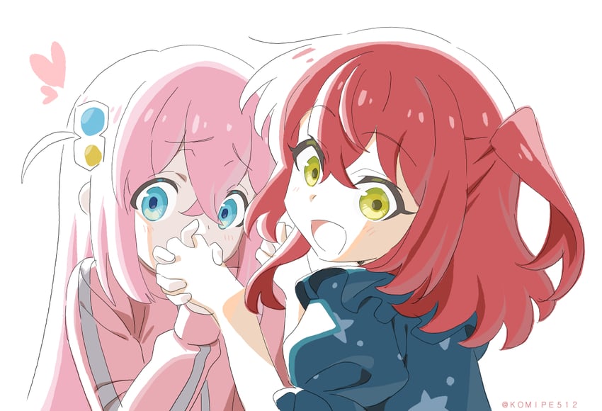 gotoh hitori and kita ikuyo (bocchi the rock!) drawn by komipe512