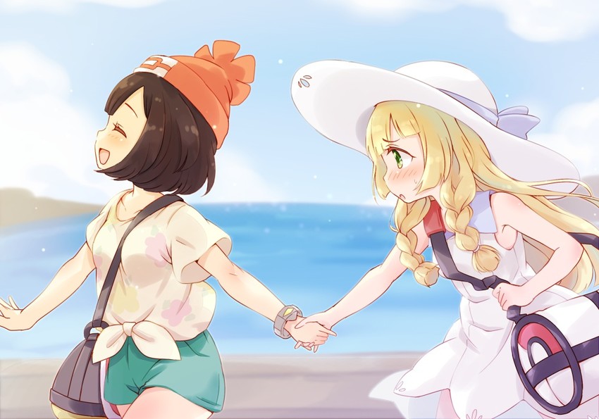lillie and selene (pokemon and 1 more) drawn by ringo_(nanaprin)