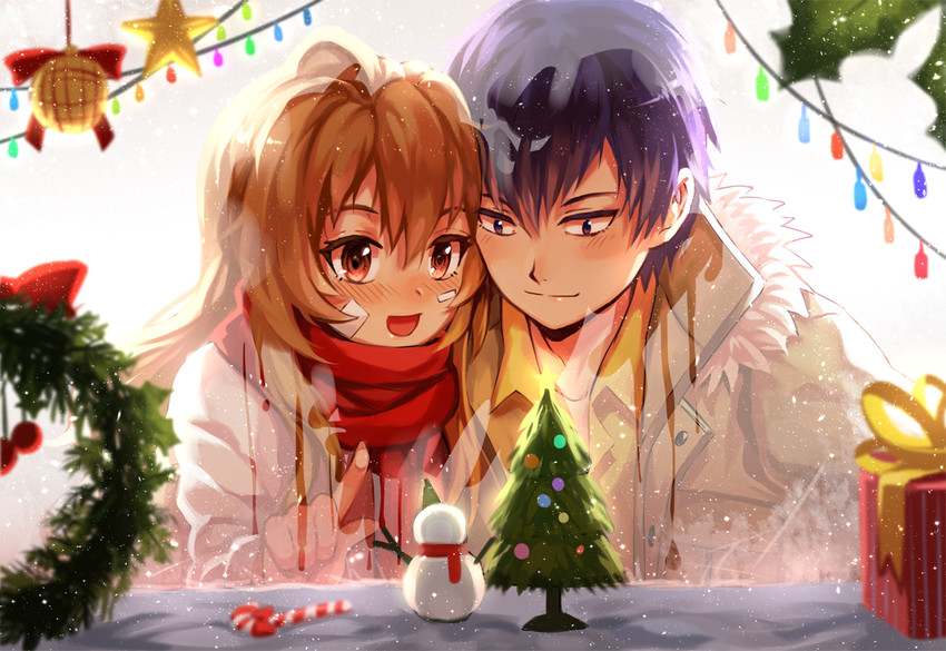 aisaka taiga and takasu ryuuji (toradora!) drawn by majiang