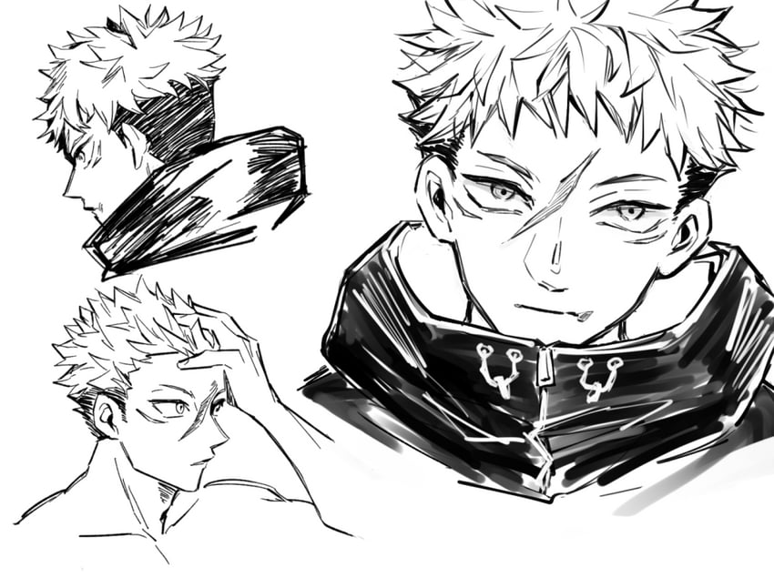 itadori yuuji (jujutsu kaisen) drawn by nigi_(pixiv_61469658)