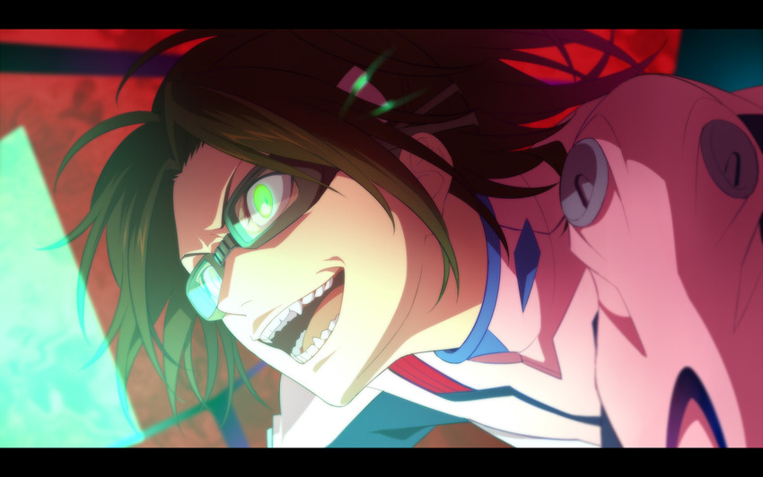 makinami mari illustrious and hange zoe (neon genesis evangelion and 3 more) drawn by mocchiri_oyaji