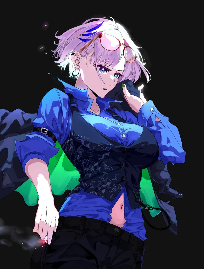 pavolia reine (hololive and 1 more) drawn by tisu_banjir