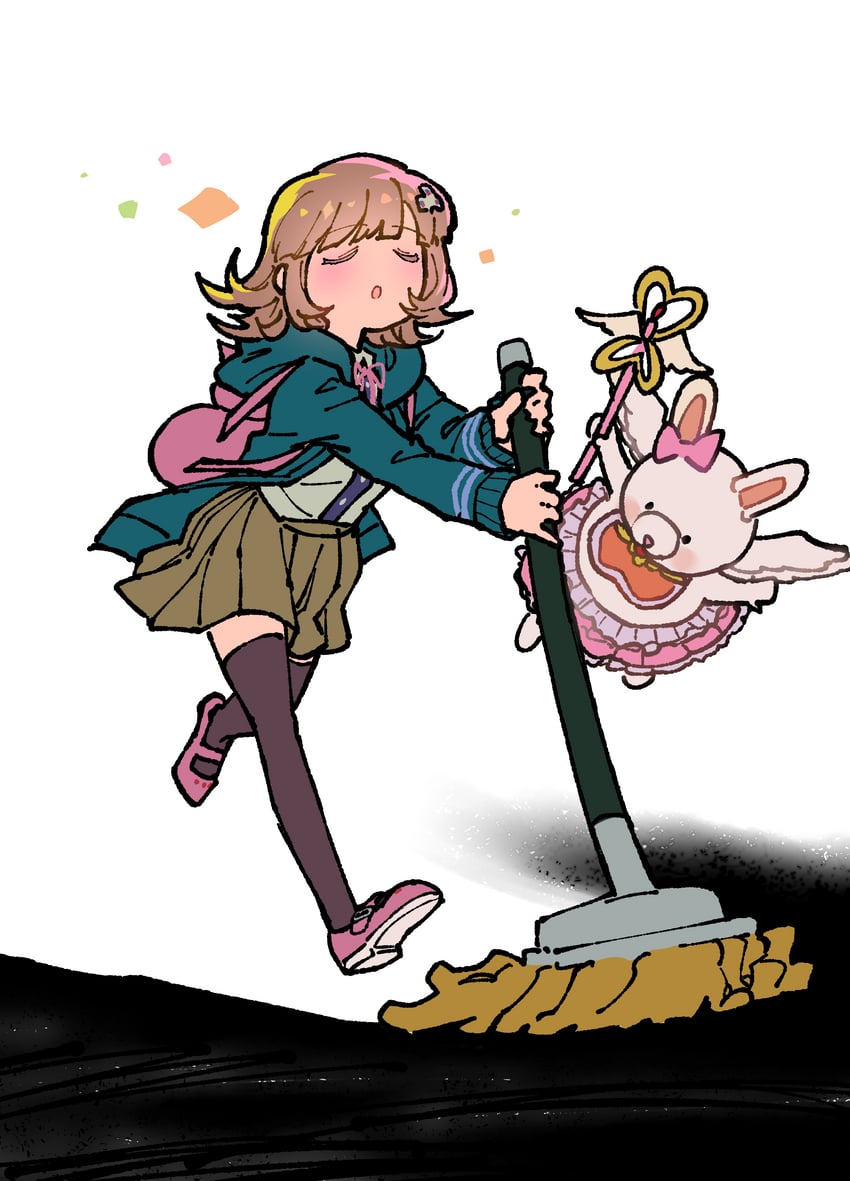 nanami chiaki and usami (danganronpa and 2 more) drawn by youko-shima