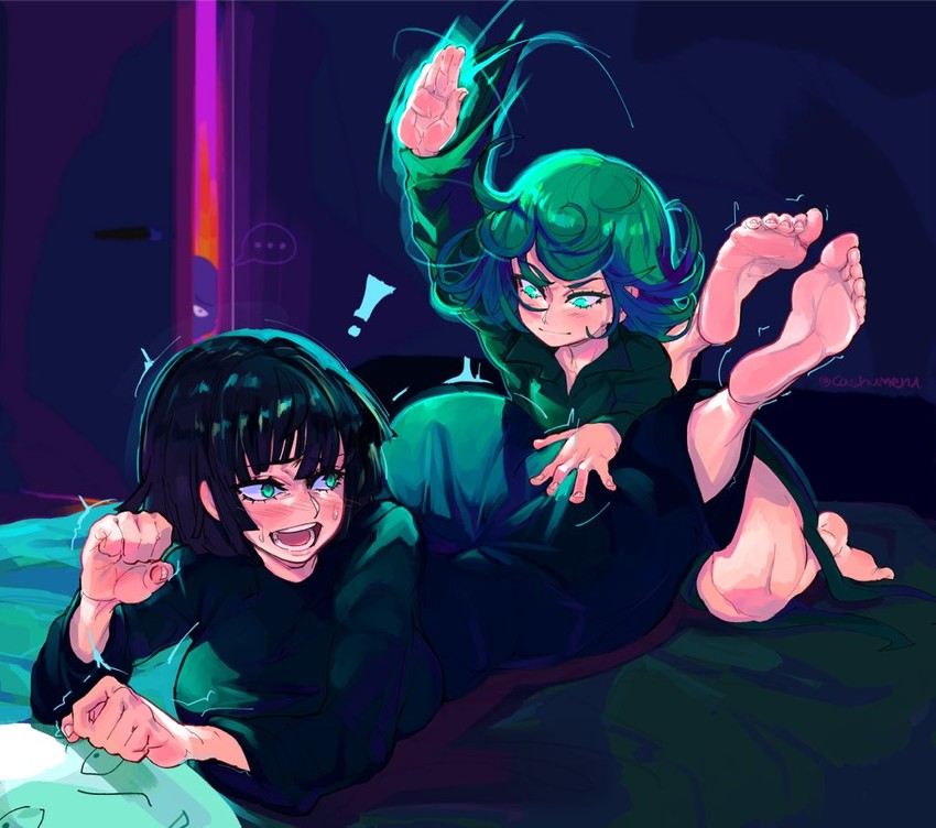 tatsumaki, fubuki, and saitama (one-punch man) drawn by cashumeru