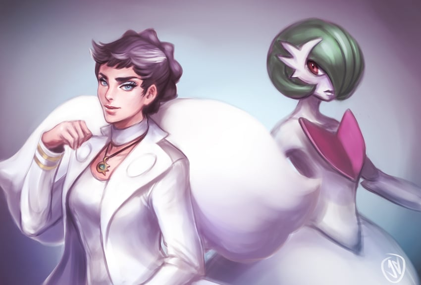 gardevoir, mega gardevoir, and diantha (pokemon and 1 more) drawn by john_dimayuga