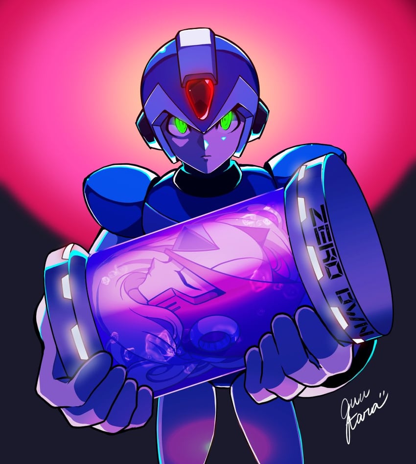zero and x (mega man and 1 more) drawn by guutara