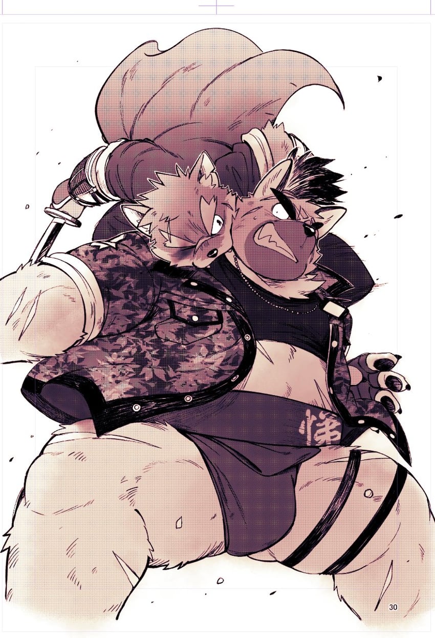 moritaka and yasuyori (tokyo afterschool summoners) drawn by kinoshita_jiroh