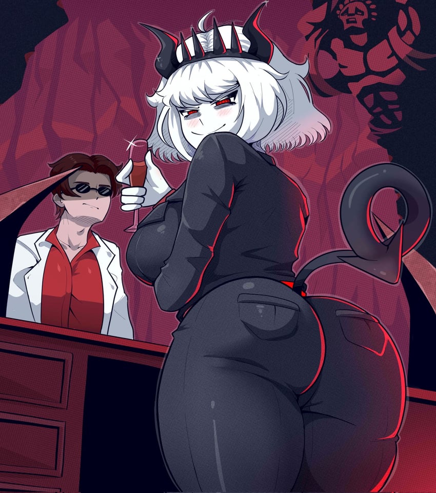lucifer, helltaker, and la albina (original and 1 more) drawn by tidal_(tidaltides)
