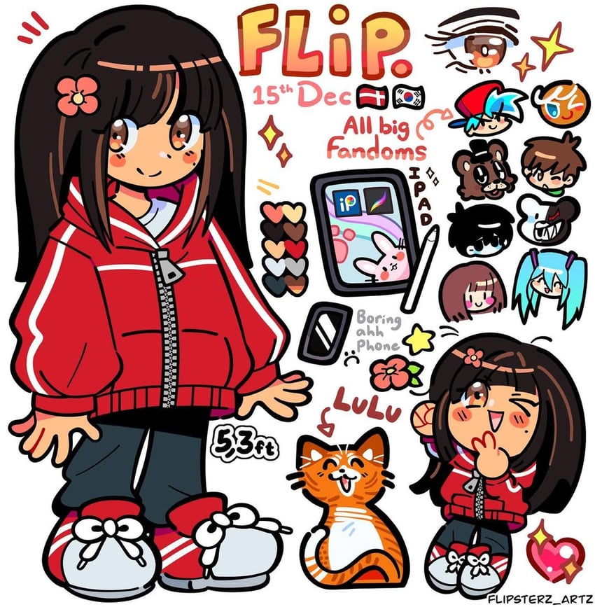 hatsune miku, omori, monokuma, chara, freddy fazbear, and 3 more (original and 8 more) drawn by flipsterzartz
