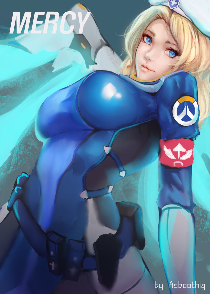 mercy and combat medic ziegler (overwatch and 1 more) drawn by asboothig