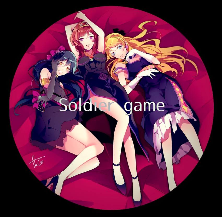nishikino maki, sonoda umi, and ayase eli (love live! and 1 more) drawn by takashi_(huzakenna)