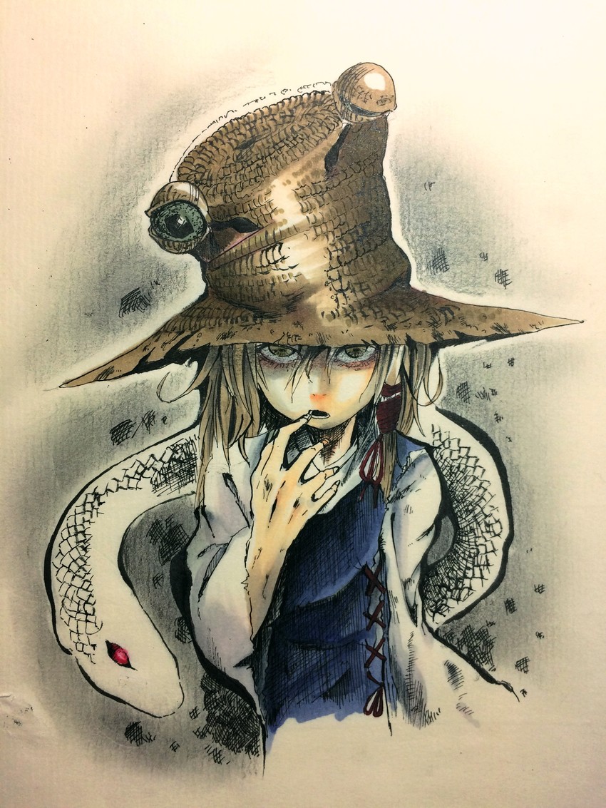 moriya suwako and mishaguji (touhou) drawn by igarashi_yuusuke_(wabisabi_buriki)