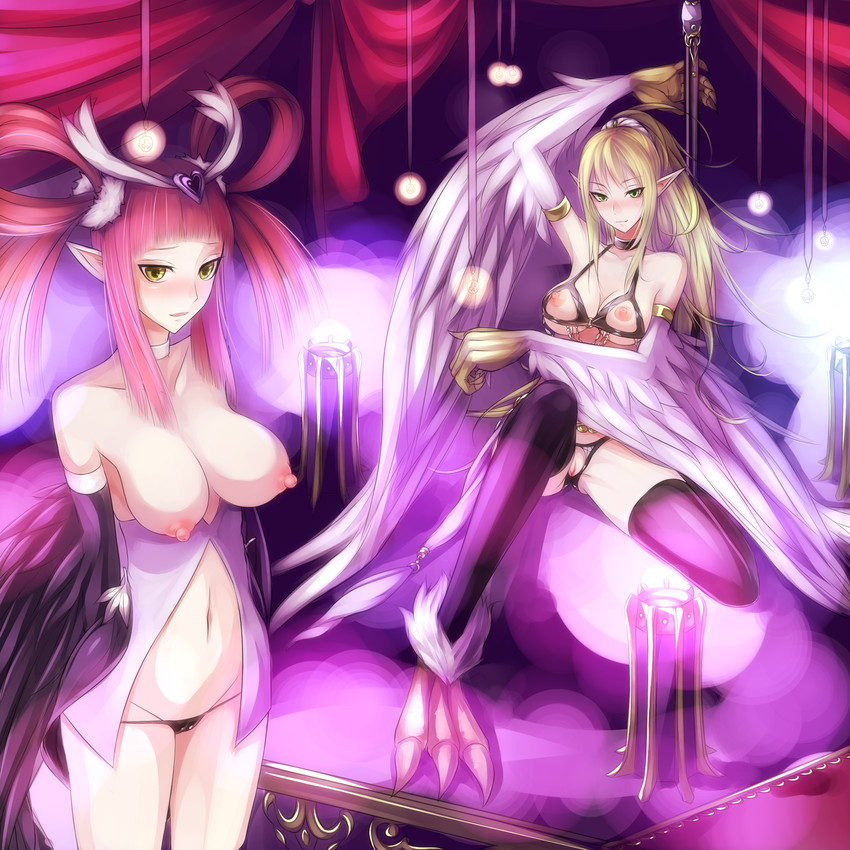 harpie dancer and harpie channeler (yu-gi-oh!) drawn by sukumo_(kemutai)