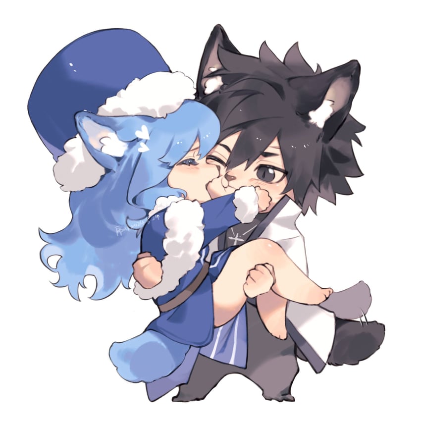 juvia lockser and gray fullbuster (fairy tail) drawn by xuchuan