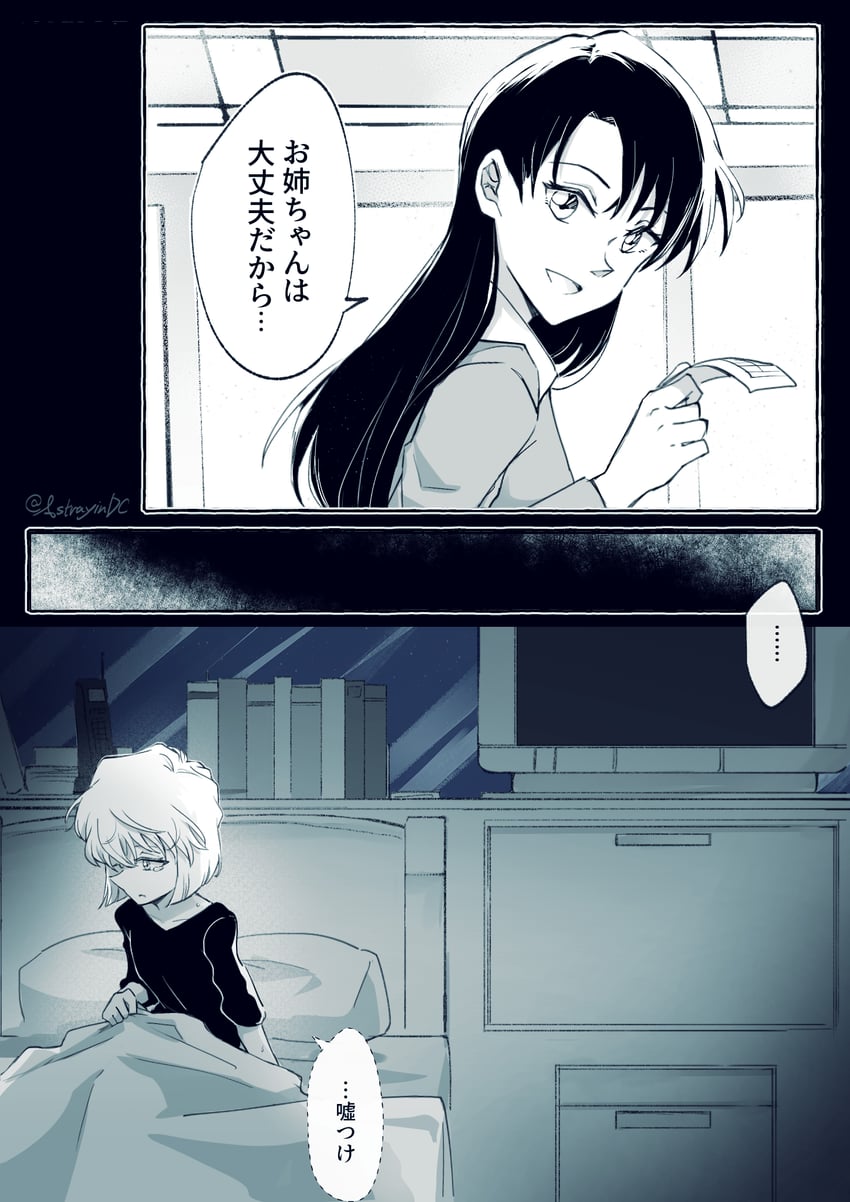 haibara ai and miyano akemi (meitantei conan) drawn by astrayin