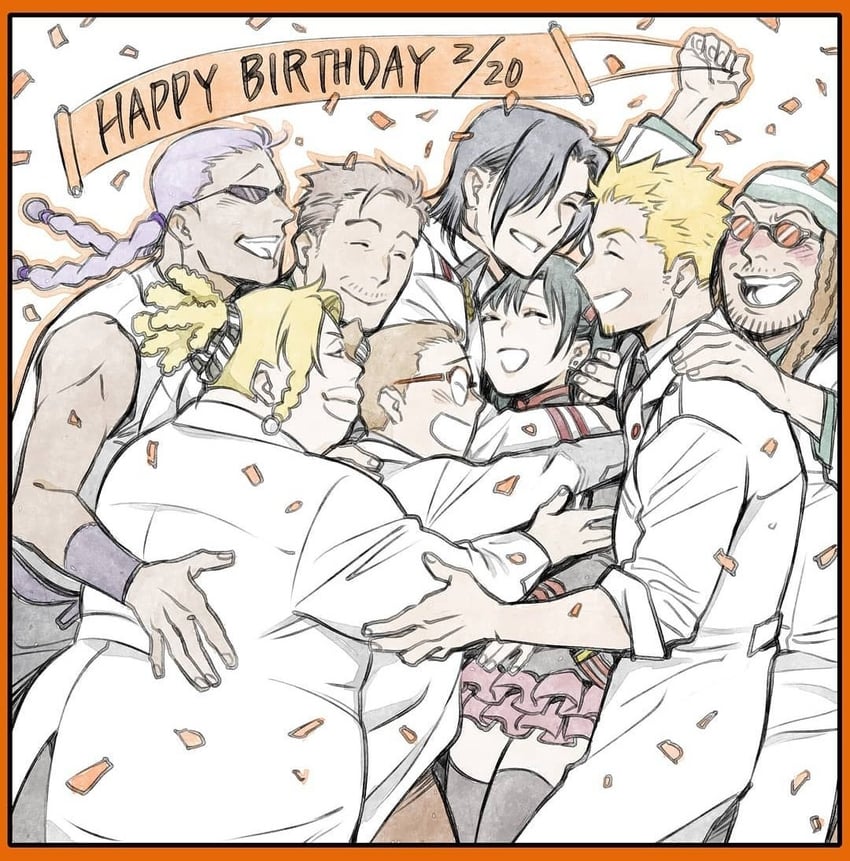 lenalee lee, komui lee, reever wenhamm, johnny gill, jerry, and 3 more (d.gray-man) drawn by hoshino_katsura