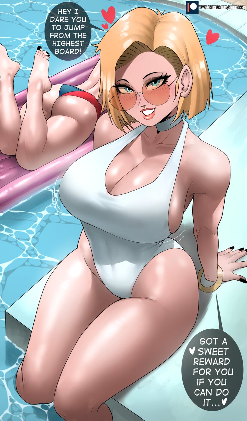 android 18 and android 21 (dragon ball and 1 more) drawn by echo_saber