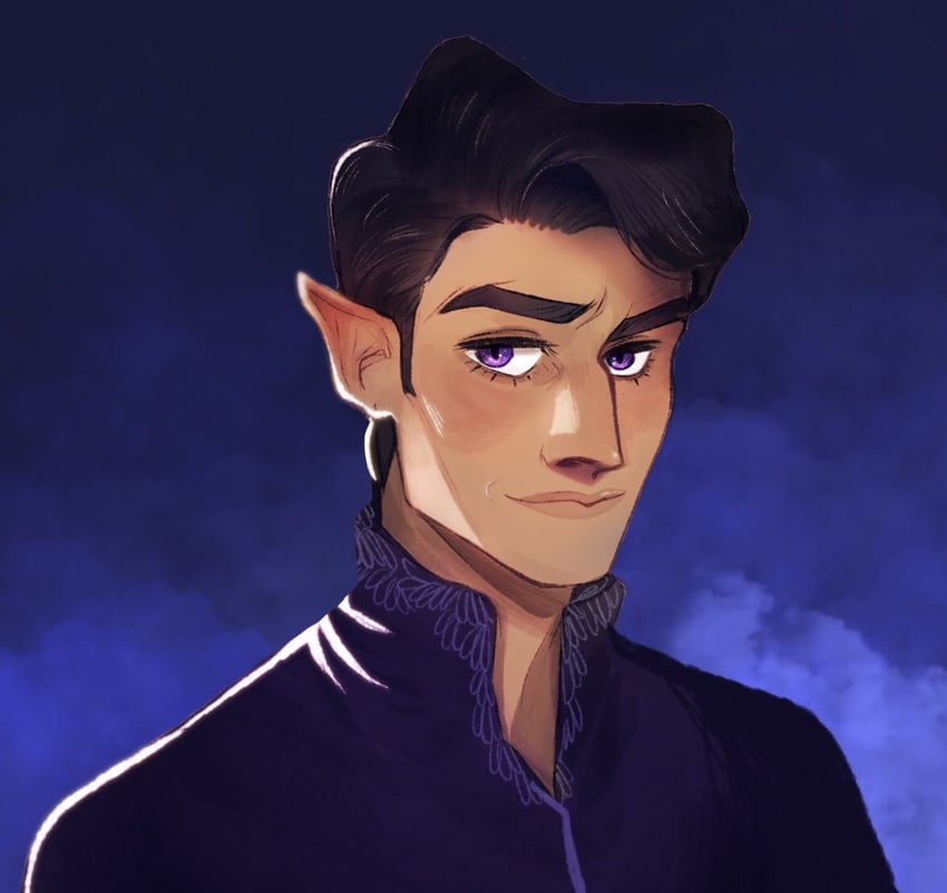 rhysand (a court of thorns and roses) drawn by icandrawthingz