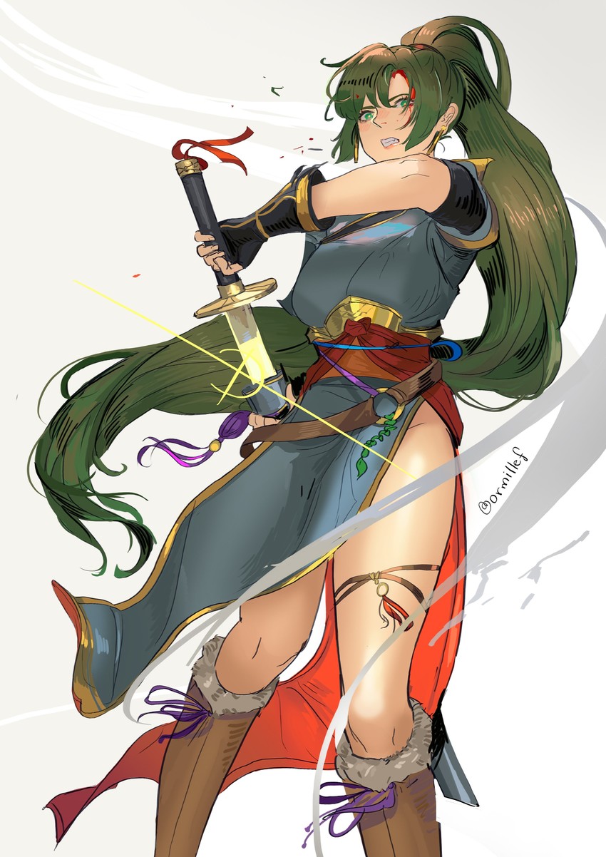 lyn (fire emblem and 1 more) drawn by ormille