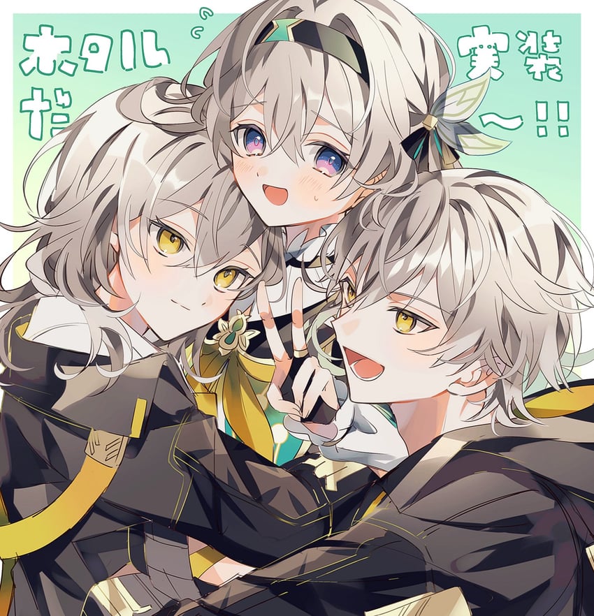 trailblazer, firefly, stelle, and caelus (honkai and 1 more) drawn by gg_suyari