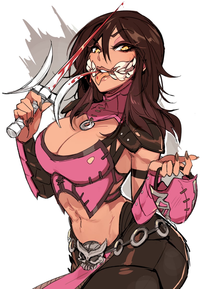 mileena (mortal kombat and 1 more) drawn by almightychiru