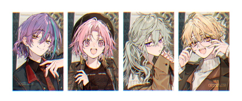ootori emu, tenma tsukasa, kusanagi nene, and kamishiro rui (project sekai and 1 more) drawn by sapphire_(nine)