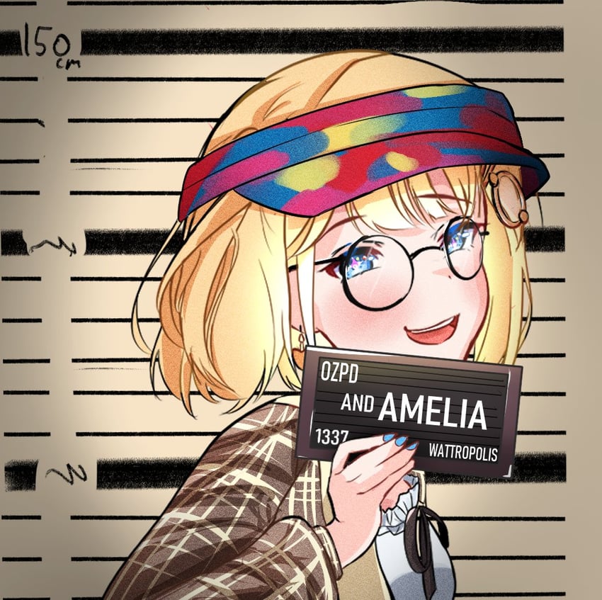 watson amelia (hololive and 2 more) drawn by trashris