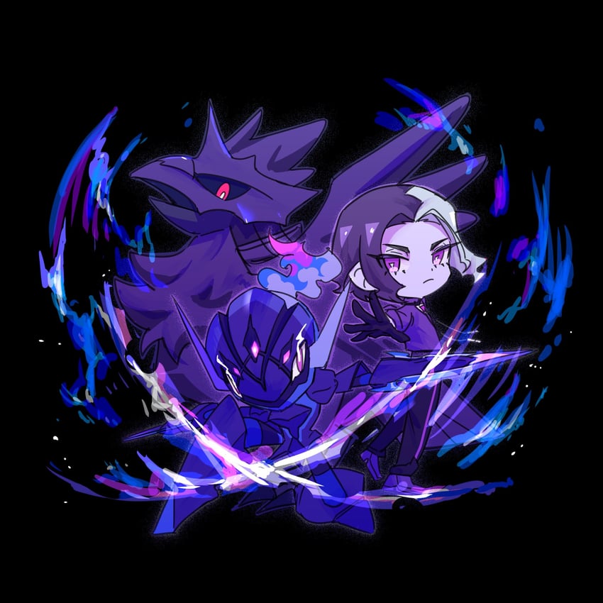corviknight, ceruledge, and amethio (pokemon and 1 more) drawn by copituji