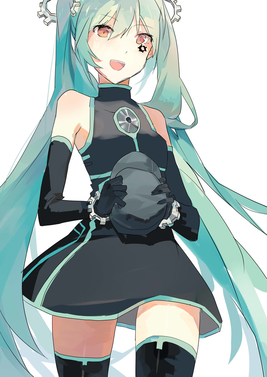 hatsune miku (vocaloid and 1 more) drawn by rabiya