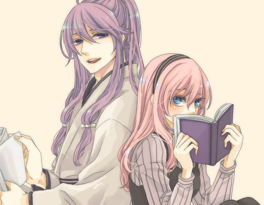 megurine luka and kamui gakupo (vocaloid) drawn by chiyo_(chidori)